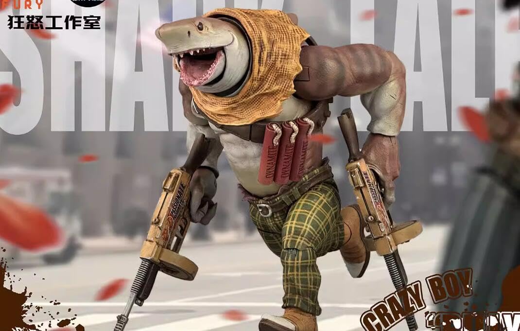 Amazon | [AC]Fury Toys 深淵パワー シリーズ サメ人 8インチ